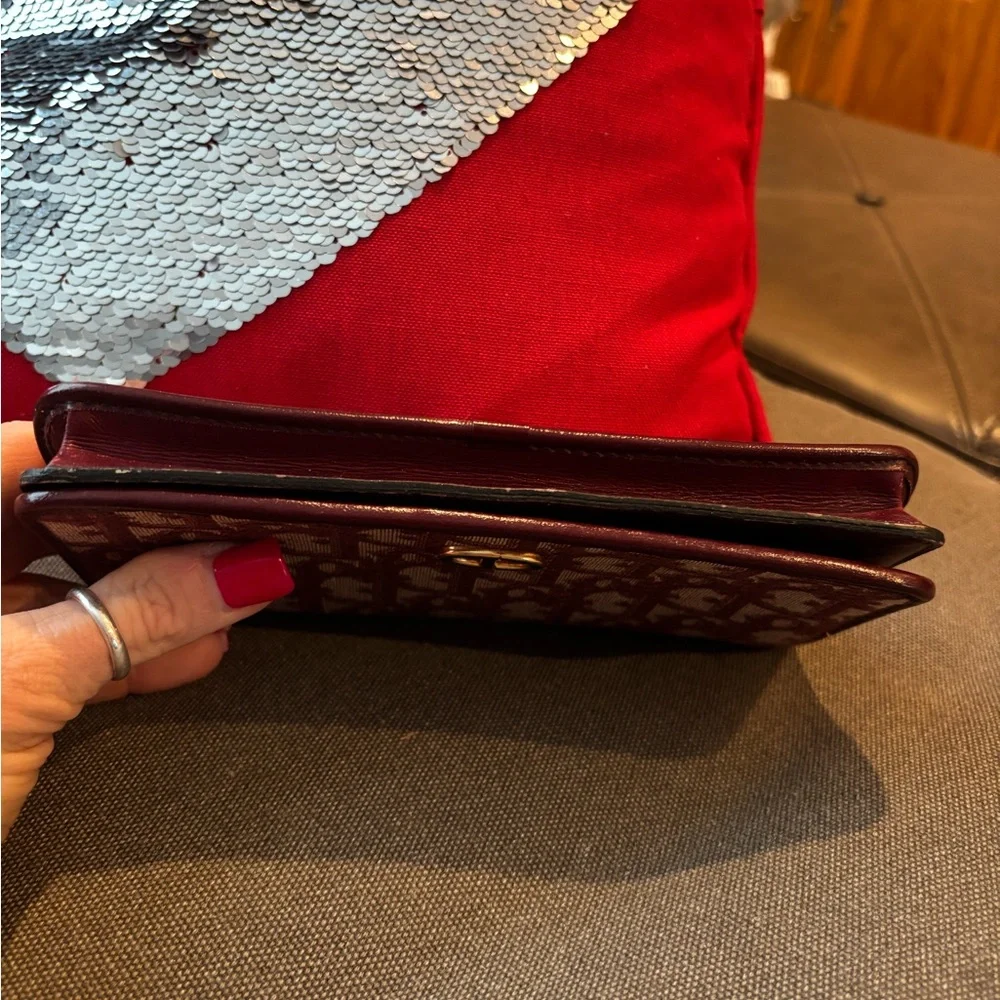 Dior Trotter vintage Burgundy Monogram Clutch wallet - Picture 4 of 9